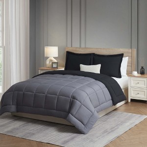 Nestl Premium Quilted Down Alternative Comforter with Corner Tabs, All Season Comforter Duvet Inserts - 1 of 4