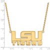 Black Bow Jewelry 10k Yellow Gold Louisiana State Fighting Tigers NCAA Necklace 18 Inch - 2 of 4