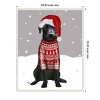 Amanti Art 23"x28" Black Labrador Christmas Sweater 1 by Fab Funky Framed Canvas Wall Art - 4 of 4
