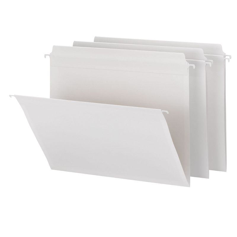 Smead FasTab Hanging File Folder, Straight-Cut Built-In Tab, Letter Size, White, 20 per Box (64102), 4 of 7