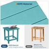 TROPOW 18" Square Outdoor Side Table - HDPE Weather-Resistant Patio End Table for Beach/Porch (Easy Assembly) - 4 of 4