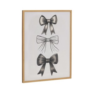 Kate & Laurel All Things Decor 16"x20" Gallery Coquette Preppy Retro Girly Black Bows Print by The Creative Bunch Studio Gold - 1 of 4