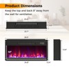 Gymax Recessed Electric Fireplace Insert with 1500W Heating and Remote Control - 4 of 4