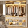 Aheaplus 80'' H Freestanding Closet Organizer with Hanging Rod, Clothes Garment Rack with Drawer and shelves - 2 of 4