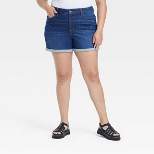 Women's Plus Size Mid-Rise Jean Shorts - Ava & Viv™