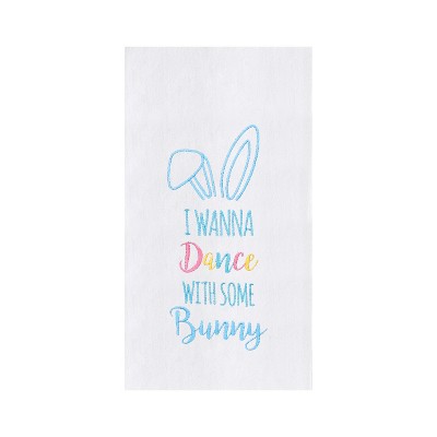 C&F Home Dance With Easter Bunny Flour Sack Kitchen Towel Dishtowel