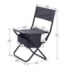 Sevobal Outdoor Portable Chairs 3PCS Folding Table and Chair Set with Storage Bag for Patio Garden Backyard Poolside, Black, 27.56"*27.56"*27.56" - 3 of 4