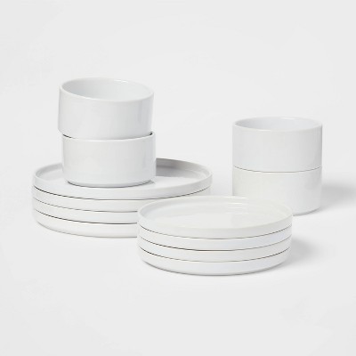 Glass 18pc Dinnerware Set White - Threshold™