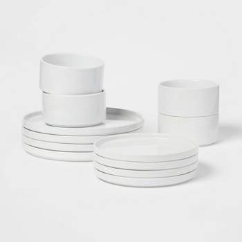 12pc Stoneware Stella Dinnerware Sets White - Threshold™