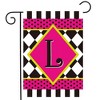 Briarwood Lane Everyday Garden Flag 12x18 For Outdoor Neon Checkerboard Monogram - L Garden Flag Flags For Outside - 2 of 4