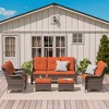 UPTION 6-Piece Steel Outdoor Patio Conversation Seating Set - 4 of 4