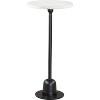Isabella Side Table Marble White - ZM Home: Modern Aluminum Frame, Powder-Coated Finish, 25.2" Height - 2 of 4