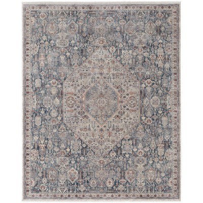 Marquette Transitional Medallion Blue/Ivory Area Rug