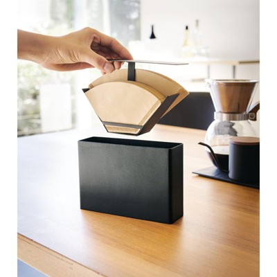 Black Steel Coffee Filter Holder with Lid