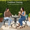 Best Choice Products 3-Piece Patio Bistro Dining Furniture Set w/ Round Textured Glass Tabletop, Folding Chairs - 3 of 4