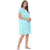 Casual Nights Women's Super Soft Yummy Nightshirt, Short Sleeve Nightgown, Night Dress with Fun Prints & Patterns - 2 of 4
