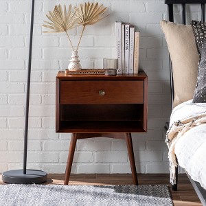NicBex 20 Inch Wood Nighstand,End Table with 1 Drawer and Open Shelf for Bedroom,Living Room - 1 of 4