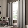 RT Designer Collection Anchorage 2 Pack Blackout Grommet Luxurious Modern Design Curtain Panel Pair 36" x 84" Silver - 2 of 4