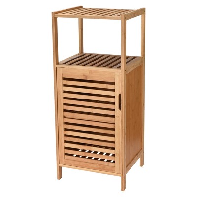 Natural Bamboo Multi-Tier Revolving Shoe Rack Cabinet