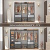 Aheaplus 68"-96" Closet Organizer with 6-Drawers,4 Clothing Rack - 4 of 4