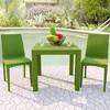 LeisureMod Mace Modern Plastic Dining Side Chair for Indoor and Outdoor, Set of 2 - 2 of 4