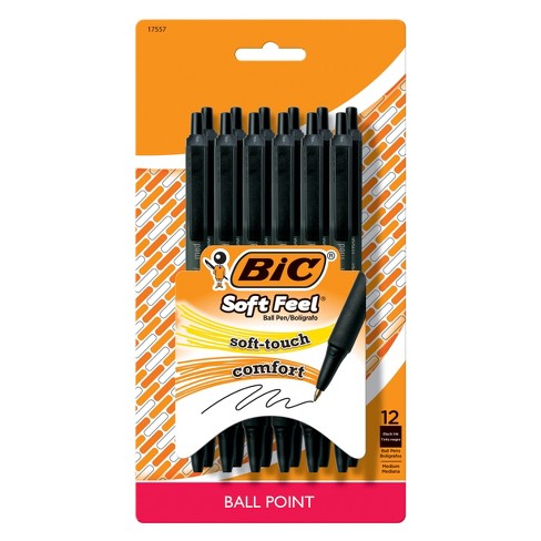 Bic Retractable Ballpoint Pen 12ct Black Target