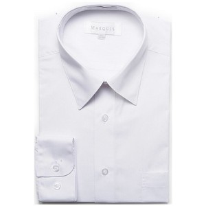 Classic Regular Fit Long Sleeve Point Collar Dress Shirt - 1 of 4