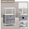 Sorbus 2 Drawers Table Nightstand - White - 3 of 4