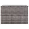 vidaXL Patio Storage Box Gray 59.1"x39.4"x39.4" Poly Rattan - 2 of 4