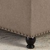 CAVINAS Square Storage Ottoman Button Tufted Entryway Bench Upholstered Foot Stool with Spindle Wood Legs and Nail Trims for Living Room - 4 of 4