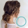 Unique Bargains Women's Spiral Pattern Hair Ropes Green Yellow Blue Purple 50 Pcs - 2 of 3