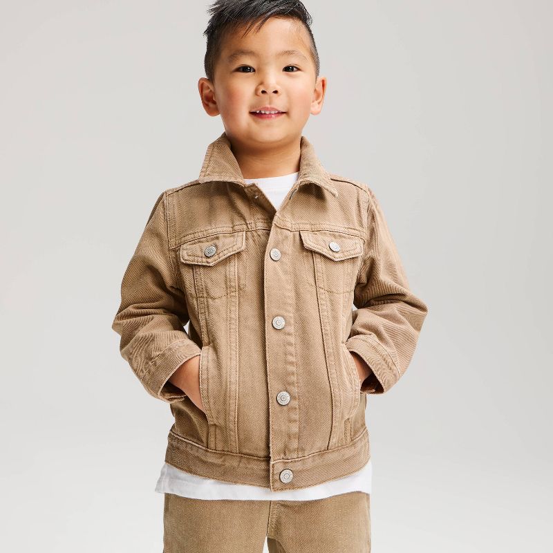 Toddler Boys' Denim Jacket - Cat & Jack™ Brown 12M