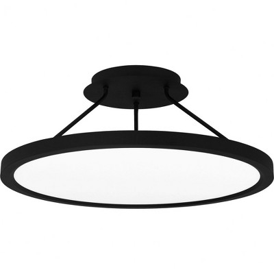 Quoizel Lighting Outskirts 1 - Light Semi-Flush Mount in  Earth Black