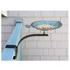 12" Aspen Leaf Birdbath, Antique Brass Plated, Rail-Mounted, Weather-Resistant: No Drill Bracket - ACHLA Designs - 2 of 4