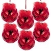 Syemin Decorative Objects Christmas Ball Ornaments Glass Decorative Hanging Ball Christmas Tree Ornaments Set of 6, Red, 3.9"*3.9"*3.9" - 2 of 4