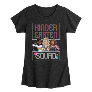 Girls' - Barbie - Kindergarten Squad Fitted Short Sleeve Graphic T-Shirt - 1 of 4