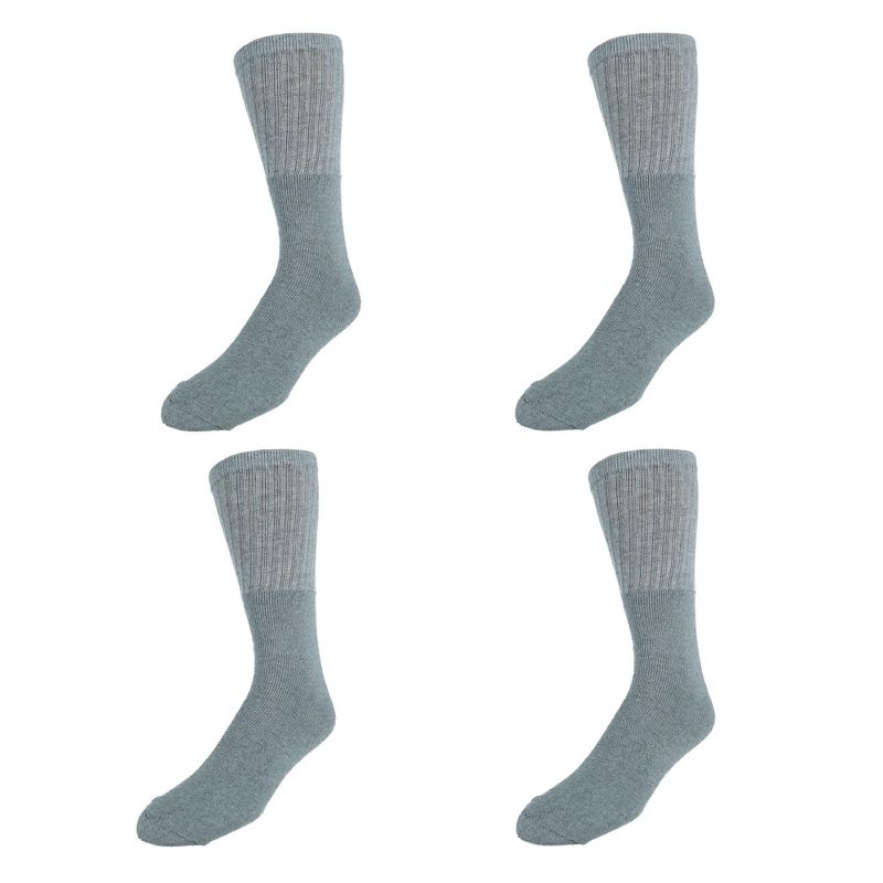 CTM Men's Big and Tall Cotton Blend Casual Tube Socks 4 Pair Value Pack, 2 of 3