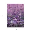 Purple Eggplant And Lavender Floral Washable Indoor Outdoor Area Rug - 3 of 4