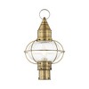 Livex Lighting Newburyport 1 - Light Post Light in  Antique Brass - 2 of 4