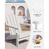 Sunnyfurn 2pcs HDPE Folding Adirondack Chairs Set - Wood Texture, 380Lbs Capacity, Weather Resistant, Ideal for Deck, Patio,  Backyard - 4 of 4