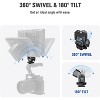 Camera Monitor Mount with Cold Shoe, Anti Twist 1/4" Screw for 5" & 7" Field Monitor Compatible with Atomos Ninja V, 360° Swivel & Adjustable 180° - 3 of 4