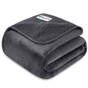 PetAmi Waterproof Dog Blanket For Pet Cat, Faux Shearling Fleece Couch Cover, Soft Plush Washable Reversible Throw - 1 of 4