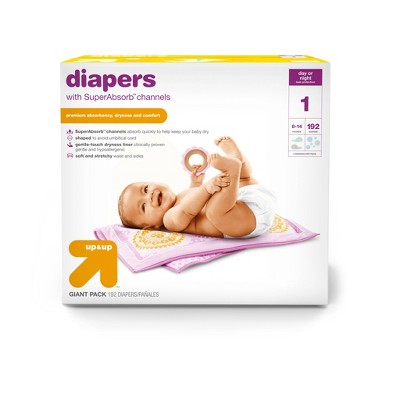 Diapers Giant Pack - Size 1 - 192ct - up & up™