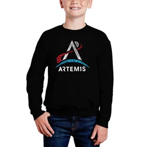 LA Pop Art NASA Artemis Logo - Boy's Word Art Crewneck Sweatshirt - 1 of 3