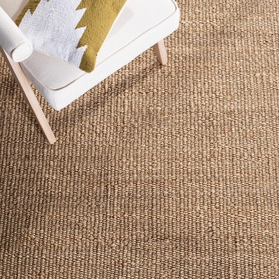 Handwoven Gray Jute 3' x 5' Area Rug with Fringe