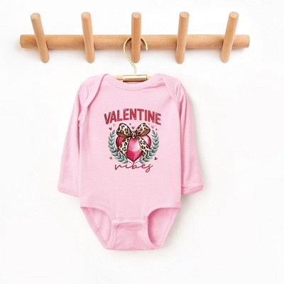 The Juniper Shop Coquette Valentine Vibes Baby Long Sleeve Bodysuit
