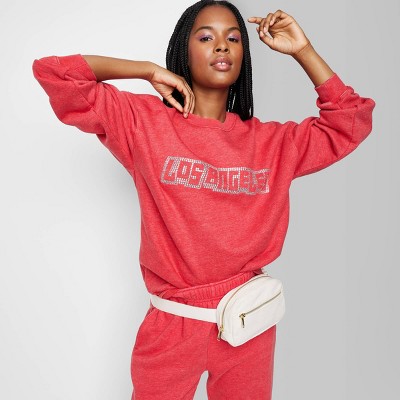 Women's Oversized Sweatshirt - Wild Fable™ Washed Red