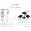 Urban Ambiance Luxury Contemporary Ceiling Light 10.5''H x 13''W,  Midnight Black Finish,  Mesa Collection, UHP4367 - 3 of 4