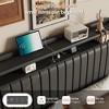 Nasitip Full/Queen Floating Bed Frame with LED Lights & Charging Station, Upholstered PU Leather Platform Bed Frame, No Box Spring Needed - 3 of 4