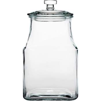 Amici Home Hawthorn Glass Canister, Airtight Storage Jar, Ribbed Glass with  Acacia Lid,Small 20 oz.